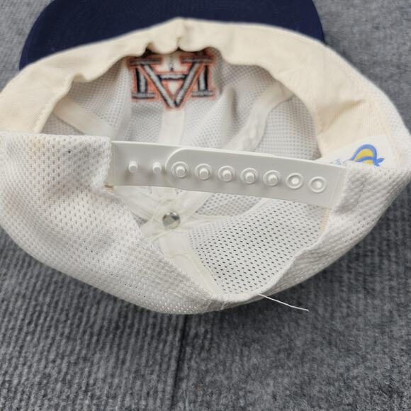 Vintage Auburn Tigers Hat Cap Snap Back Mens White Navy NCAA Football Mesh 90s - Picture 5 of 5